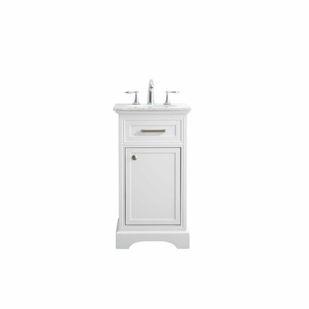 ELEGANT DECOR 19 in. Americana Single Bathroom Vanity Set - White VF15019WH